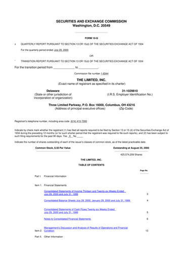 Thumbnail Bath & Body Works 10-Q Quarterly Report FY 