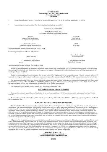 Thumbnail Walmart 10-K Annual Report 