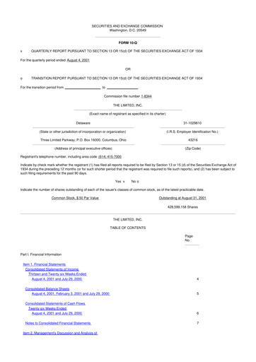 Thumbnail Bath & Body Works 10-Q Quarterly Report FY 