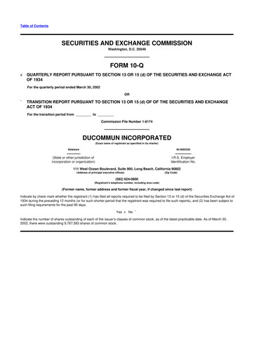 Thumbnail Ducommun 10-Q Quarterly Report FY 