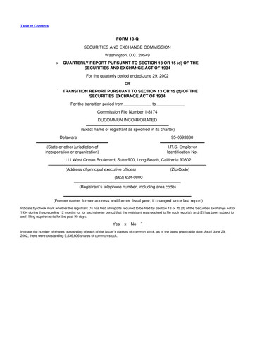 Thumbnail Ducommun 10-Q Quarterly Report FY 