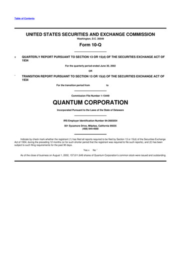 Thumbnail Quantum Corporation 10-Q Quarterly Report FY 