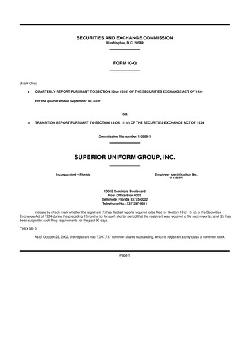 Vorschaubild Superior Group of Companies 10-Q Quartalsbericht  