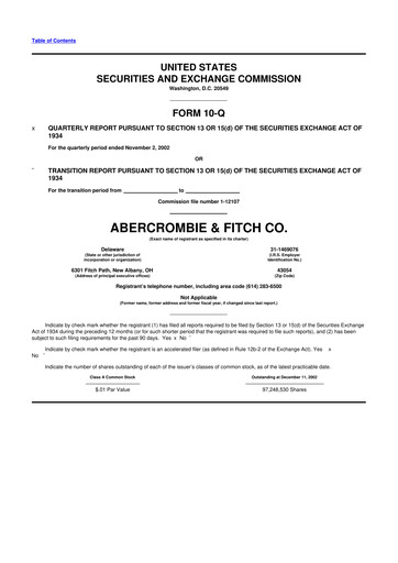 Miniature Abercrombie & Fitch 10-Q Rapport trimestriel  