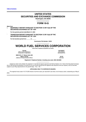 Thumbnail World Kinect 10-Q Quarterly Report FY 