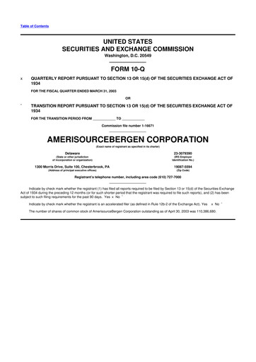 Vorschaubild Cencora 10-Q Quartalsbericht  