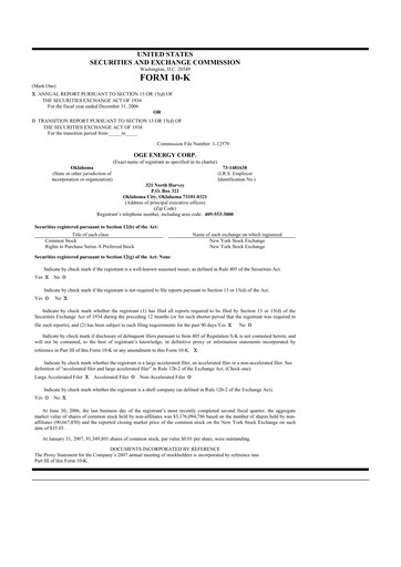 Thumbnail OGE Energy
 10-K Annual Report 