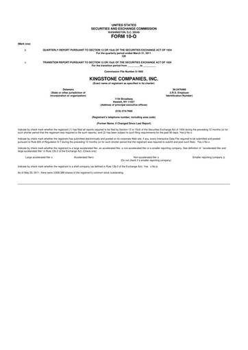 Thumbnail Kingstone Companies 10-Q Quarterly Report FY 