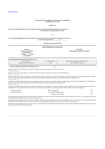Thumbnail Quest Diagnostics
 10-K Annual Report 2024