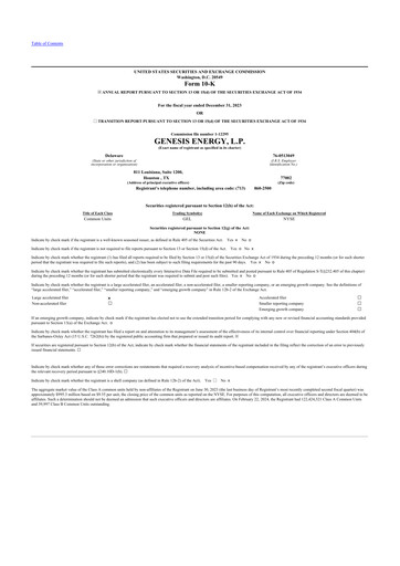 Thumbnail Genesis Energy  L.P. 10-K Annual Report 2023