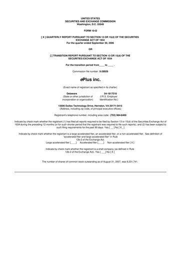 Thumbnail ePlus 10-Q Quarterly Report FY 