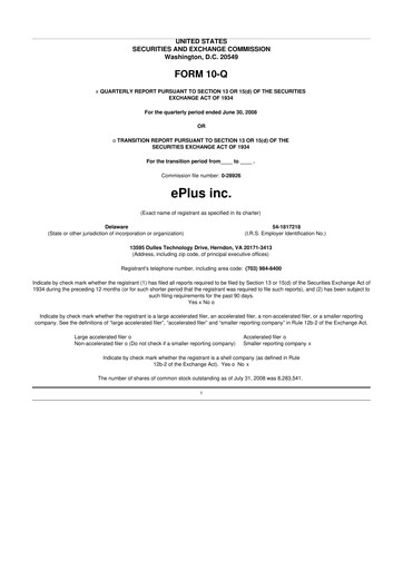 Thumbnail ePlus 10-Q Quarterly Report FY 