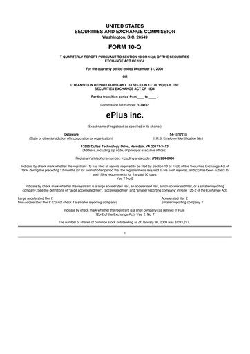 Thumbnail ePlus 10-Q Quarterly Report FY 