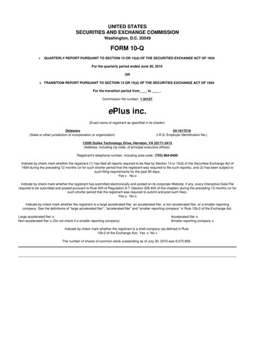 Thumbnail ePlus 10-Q Quarterly Report FY 