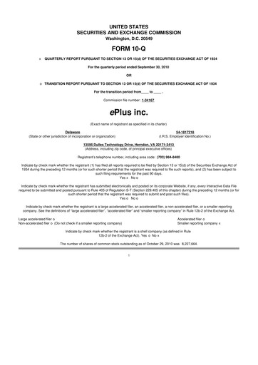 Thumbnail ePlus 10-Q Quarterly Report FY 