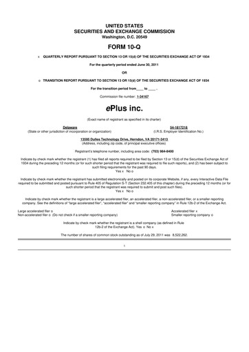 Thumbnail ePlus 10-Q Quarterly Report FY 