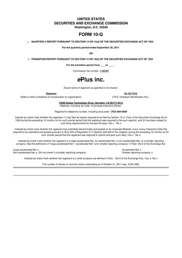 Thumbnail ePlus 10-Q Quarterly Report FY2012 