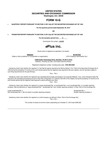 Thumbnail ePlus 10-Q Quarterly Report FY2012 