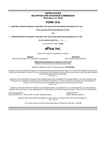 Thumbnail ePlus 10-Q Quarterly Report FY2016 