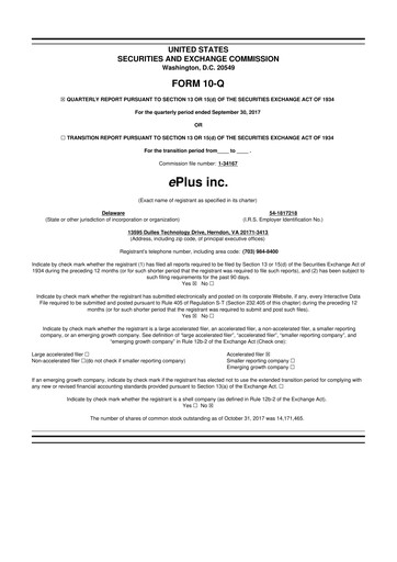 Thumbnail ePlus 10-Q Quarterly Report FY2018 