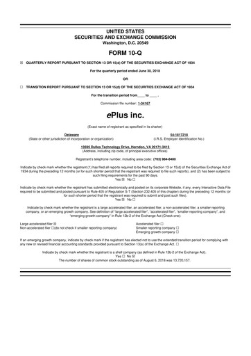 Thumbnail ePlus 10-Q Quarterly Report FY2019 