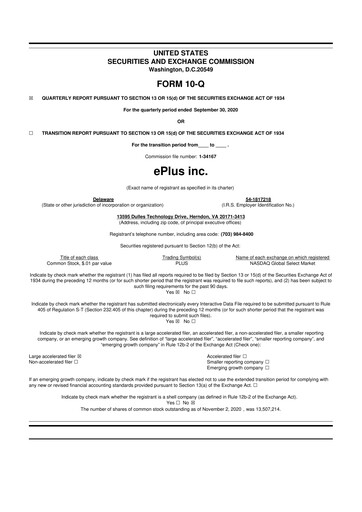 Thumbnail ePlus 10-Q Quarterly Report FY2021 