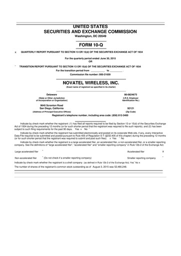 Vorschaubild Inseego 10-Q Quartalsbericht 2015 