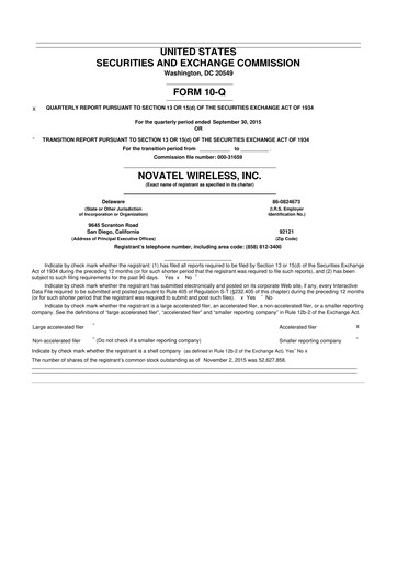 Vorschaubild Inseego 10-Q Quartalsbericht 2015 