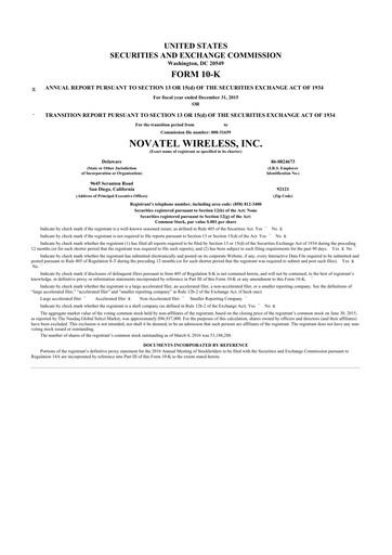 Thumbnail Inseego 10-K Annual Report 2015