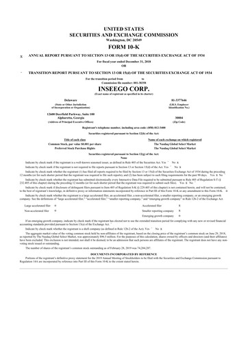 Thumbnail Inseego 10-K Annual Report 2018