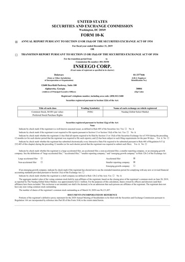 Thumbnail Inseego 10-K Annual Report 2019