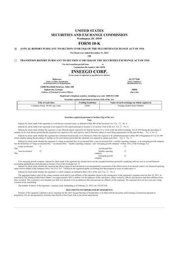 Thumbnail Inseego 10-K Annual Report 2021