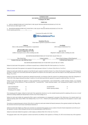 Thumbnail Simulations Plus
 10-K Annual Report 2025