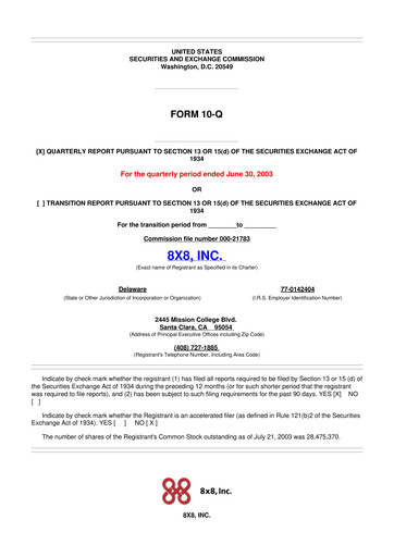 Thumbnail 8x8
 10-Q Quarterly Report FY 