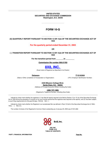 Thumbnail 8x8
 10-Q Quarterly Report FY 