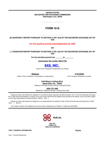 Thumbnail 8x8
 10-Q Quarterly Report FY 