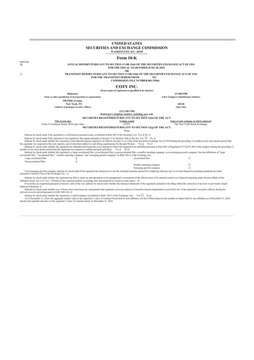 Thumbnail Coty 10-K Annual Report 2025