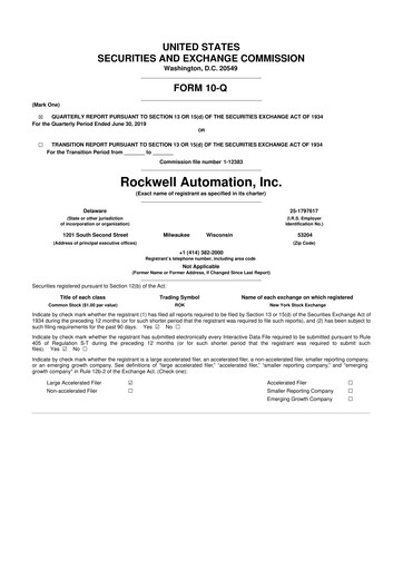 Vorschaubild Rockwell Automation
 10-Q Quartalsbericht 2019 