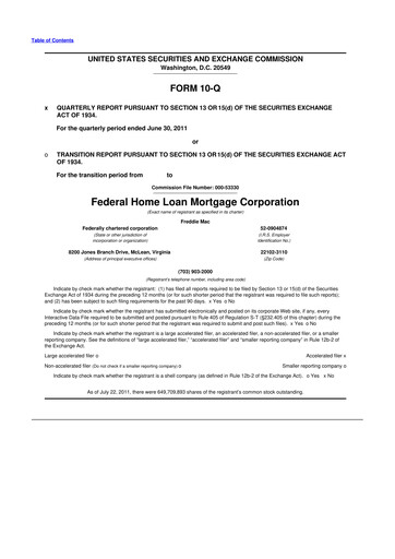 Thumbnail Freddie Mac
 10-Q Quarterly Report FY2011 