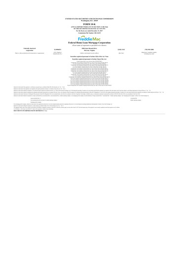 Miniature Freddie Mac
 10-K Rapport annuel 2017