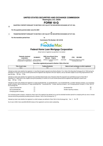 Thumbnail Freddie Mac
 10-Q Quarterly Report FY2024 