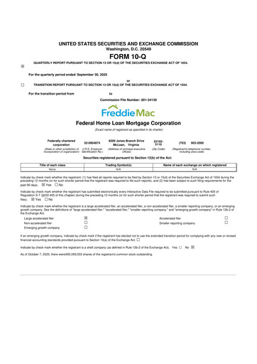 Thumbnail Freddie Mac
 10-Q Quarterly Report FY2025 