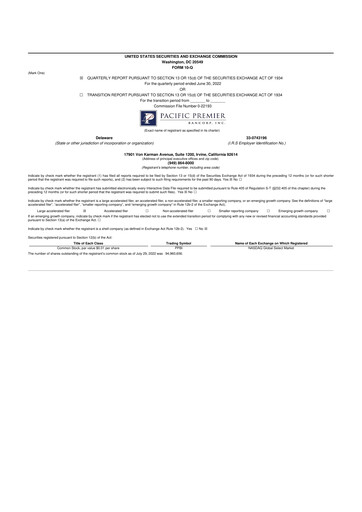 Thumbnail Pacific Premier Bancorp
 10-Q Quarterly Report FY2022 