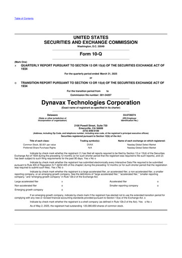 Thumbnail Dynavax Technologies
 10-Q Quarterly Report FY2025 