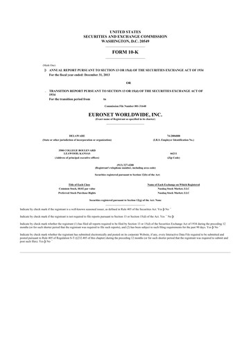 Thumbnail Euronet Worldwide
 10-K Annual Report 2013