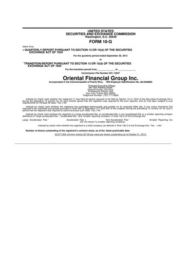 Thumbnail OFG Bancorp
 10-Q Quarterly Report FY 