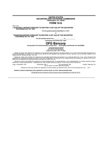 Thumbnail OFG Bancorp
 10-Q Quarterly Report FY2013 