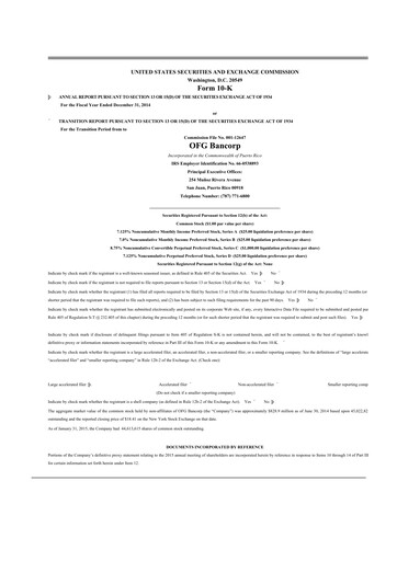 Thumbnail OFG Bancorp
 10-K Annual Report 2014