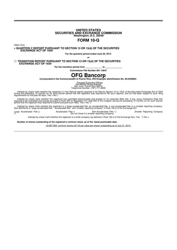 Thumbnail OFG Bancorp
 10-Q Quarterly Report FY2015 