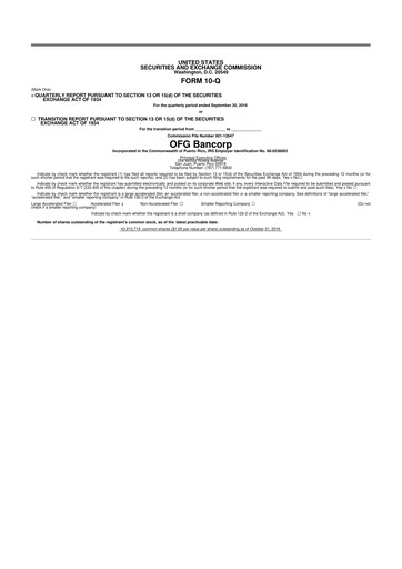 Thumbnail OFG Bancorp
 10-Q Quarterly Report FY2016 